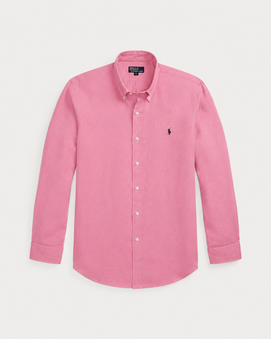 Men's Ralph Lauren Linen Shirt (Pink)