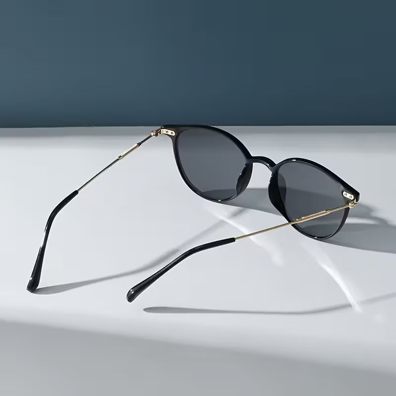 Women's Metal Frame Sunglasses (Black)
