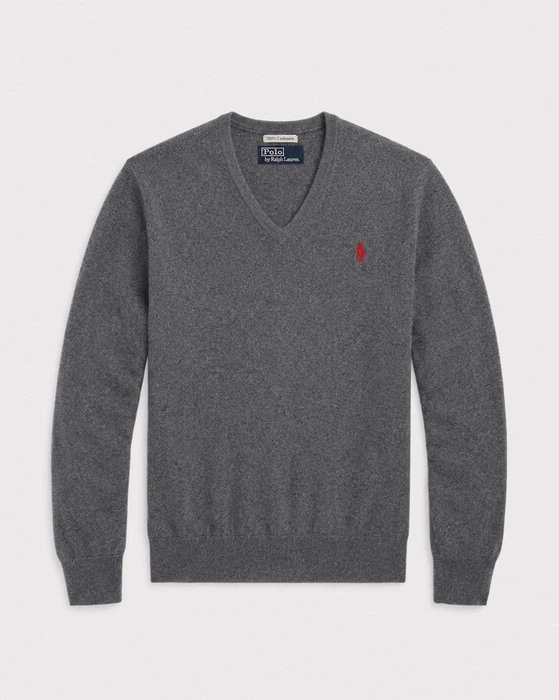 Ralph Lauren Cashmere V-Neck Sweater (Dark Grey)