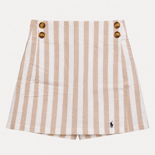 Women's Ralph Lauren Stripped Skorts (Beige)