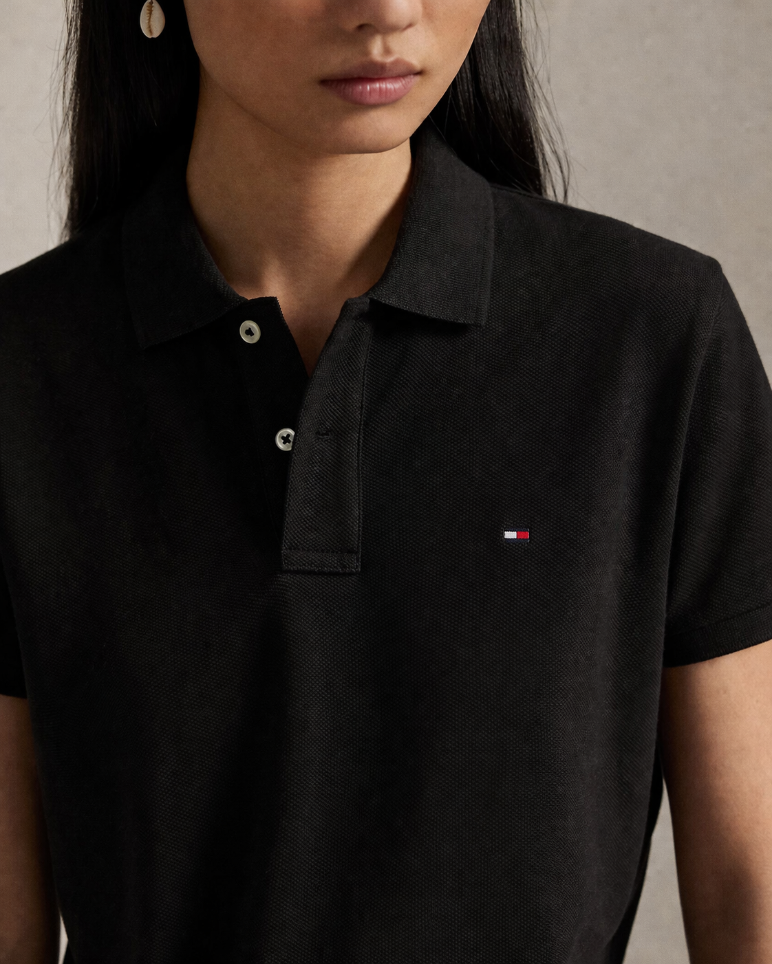 Women’s Tommy Hilfiger Polo Shirt (Black)