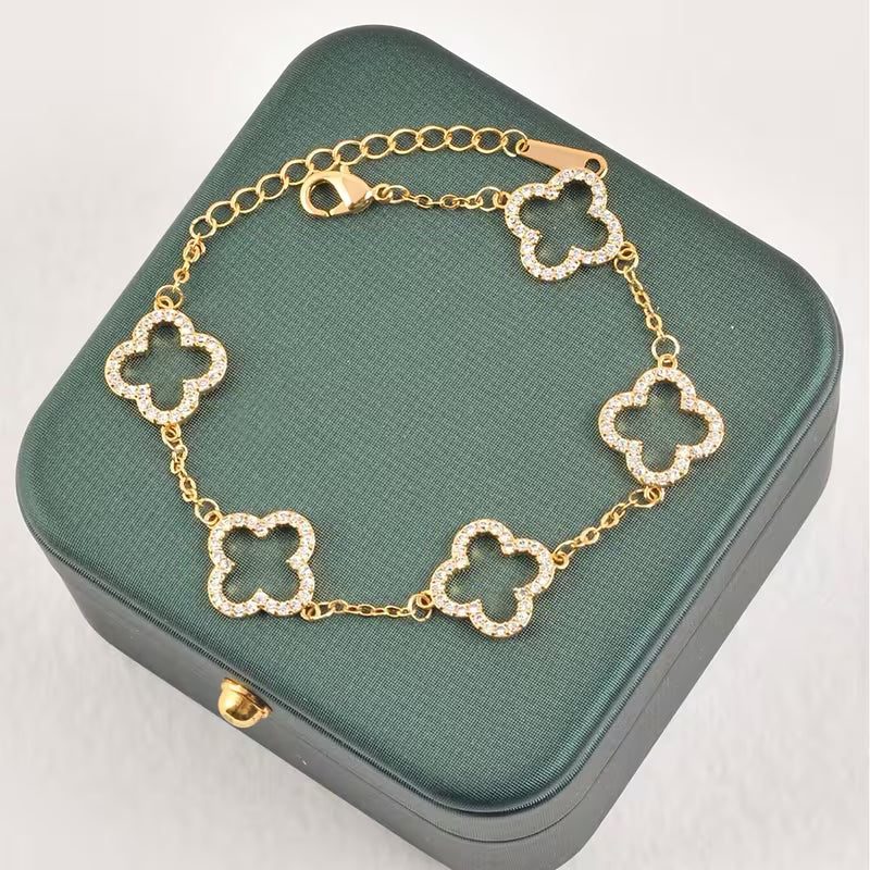 Women's Lucky Clover Bracelet (Gold)