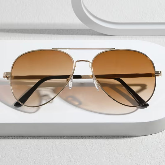 Men's Vintage Metal Sunglasses (Golden)