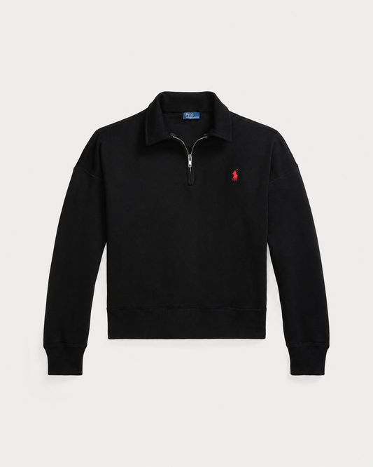 Women's Ralph Lauren Quarter-Zip Sweater (Black)