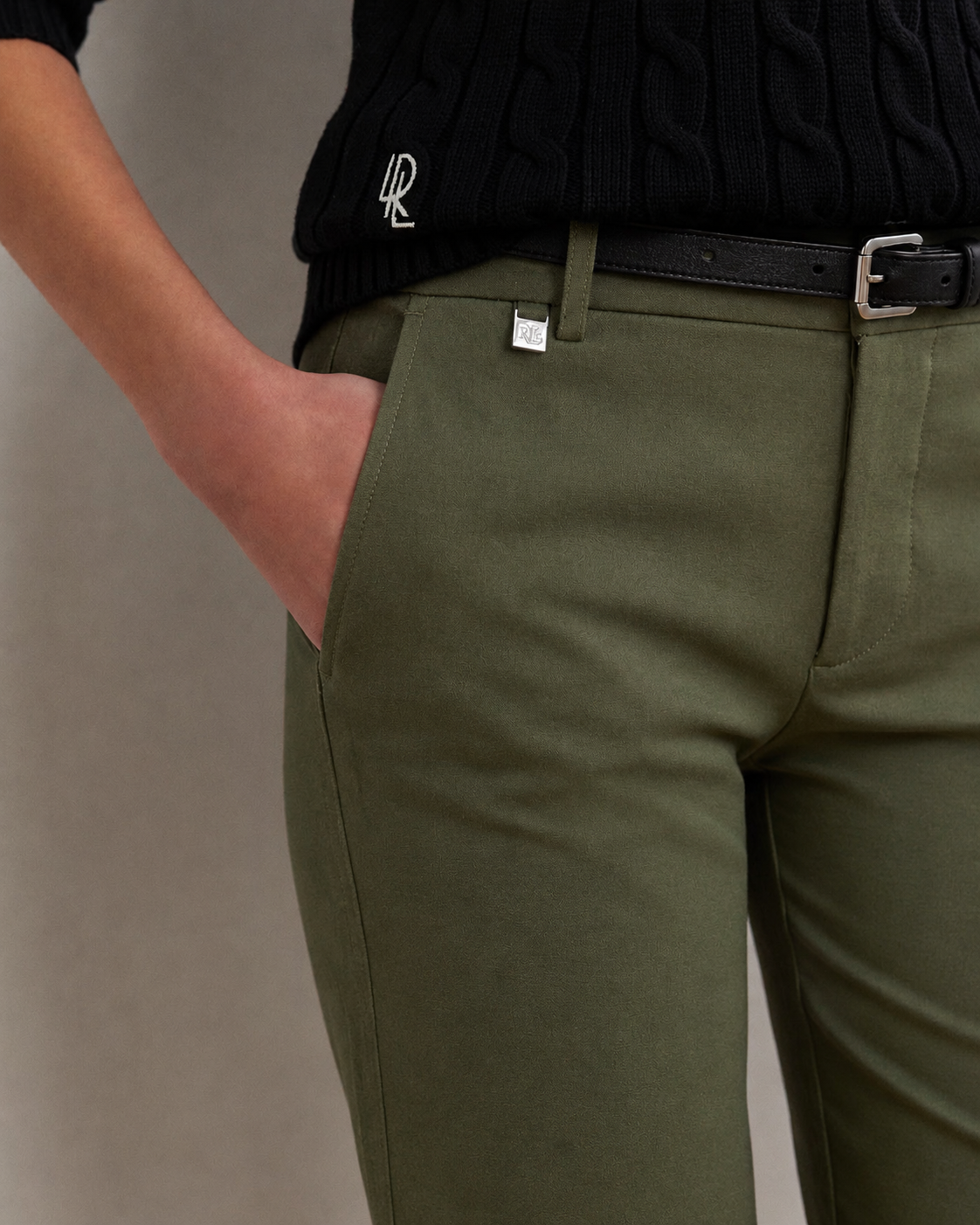 Women's Ralph Lauren Cotton Chino Shorts (Green)