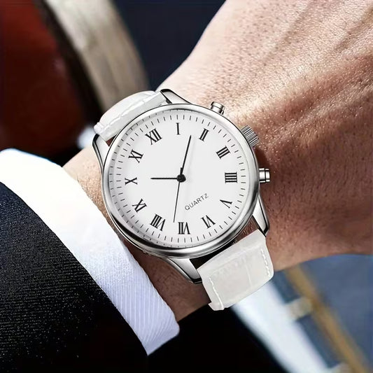 Men's Luxury Quartz Watch (White)