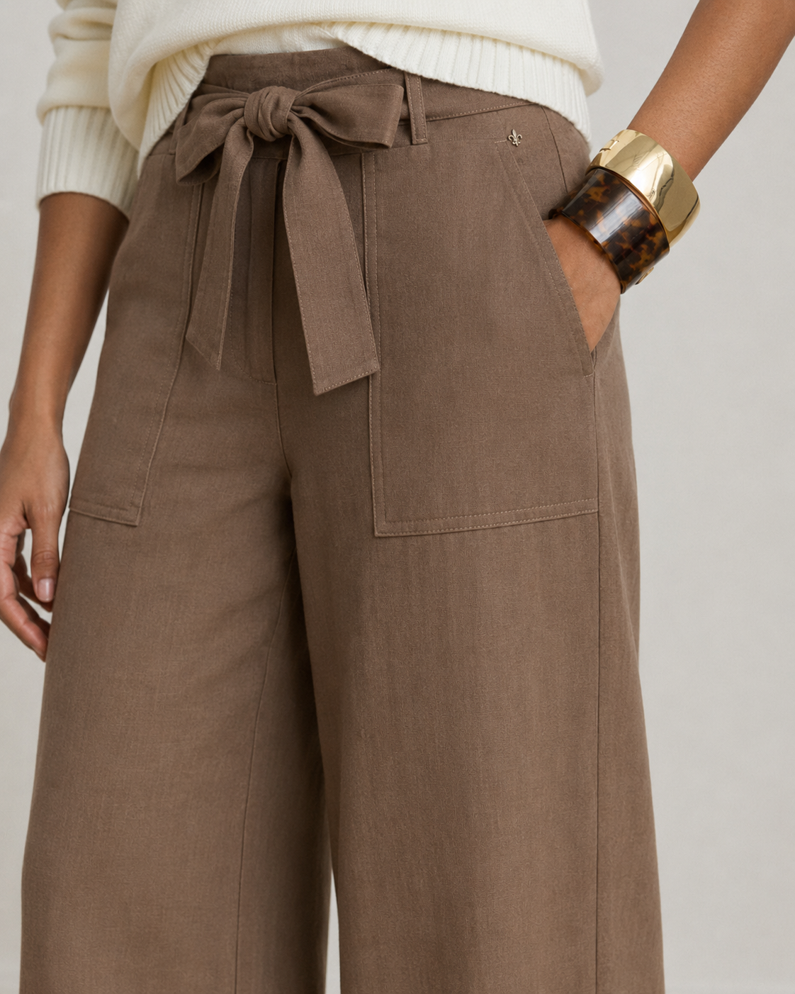 Women's Only Linen Pants (Brown)