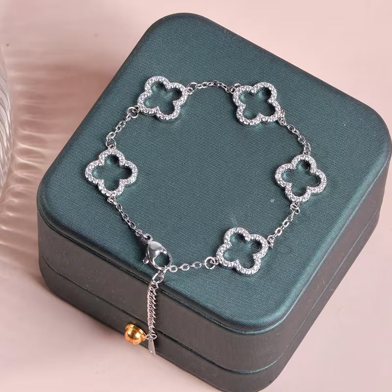 Women's Lucky Clover Bracelet (Silver)