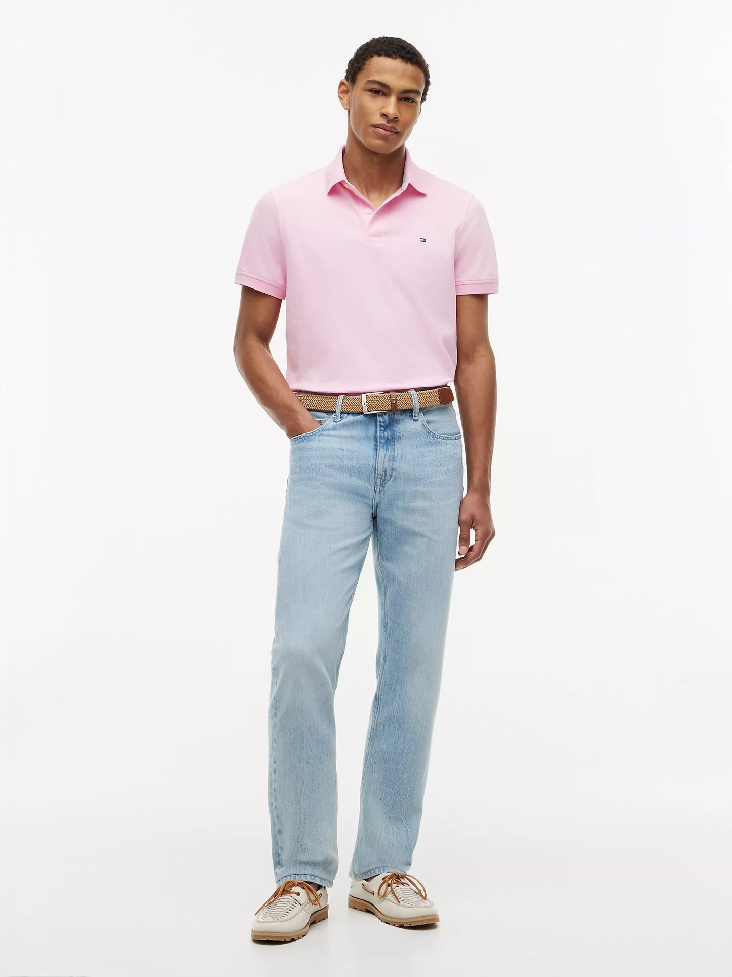 Men’s Tommy Hilfiger Polo Shirt (Baby Pink)