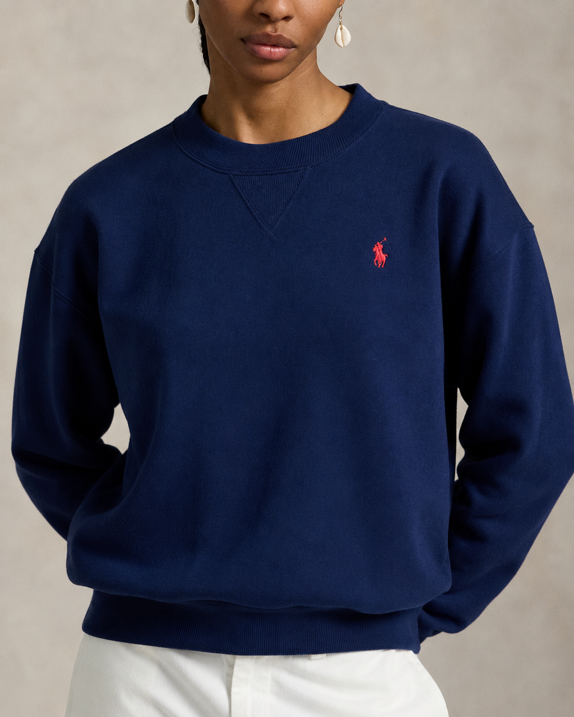 Women's Ralph Lauren Crewneck Sweater (Denim Blue)