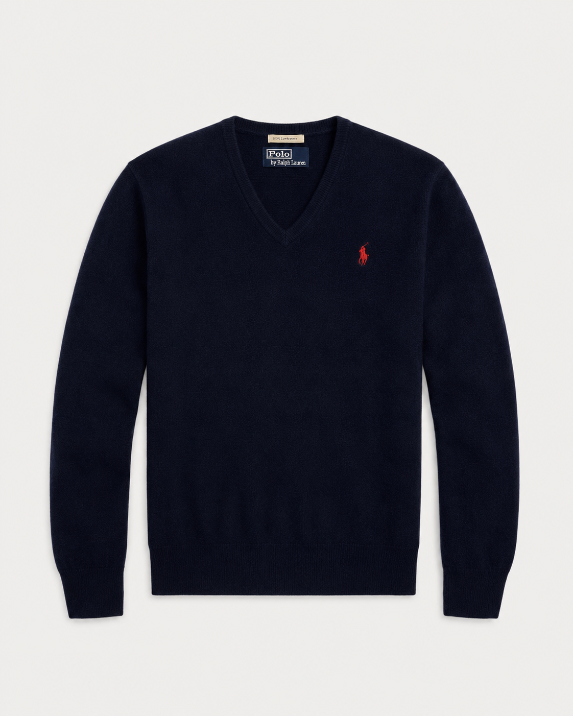 Ralph Lauren Cashmere V-Neck Sweater (Navy Blue)