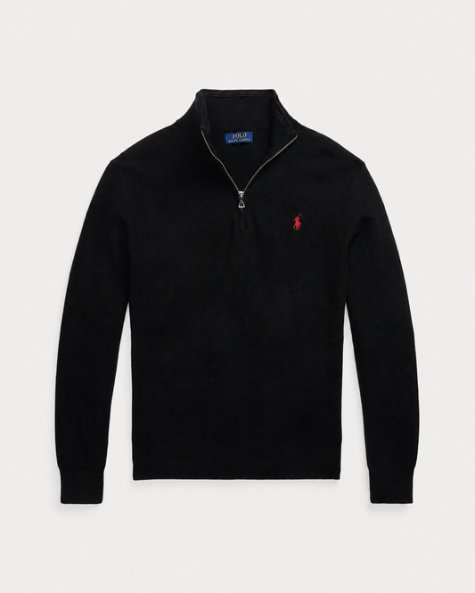 Men's Ralph Lauren Quarter-Zip Sweater (Black)