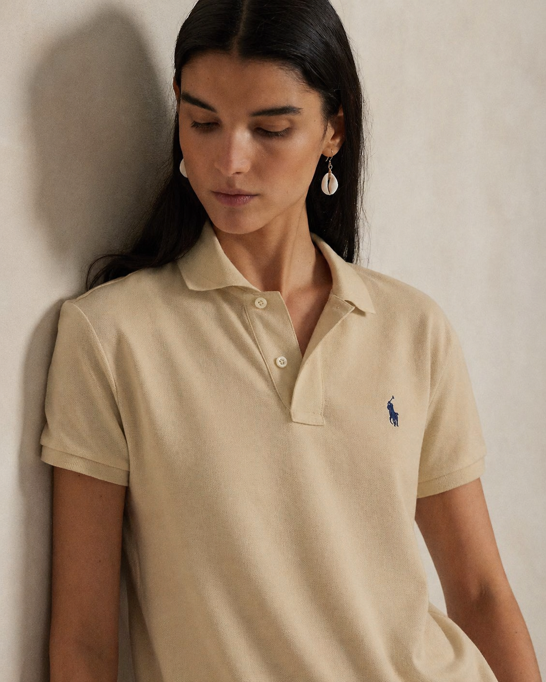 Women's Ralph Lauren Polo Shirt (Light Brown)