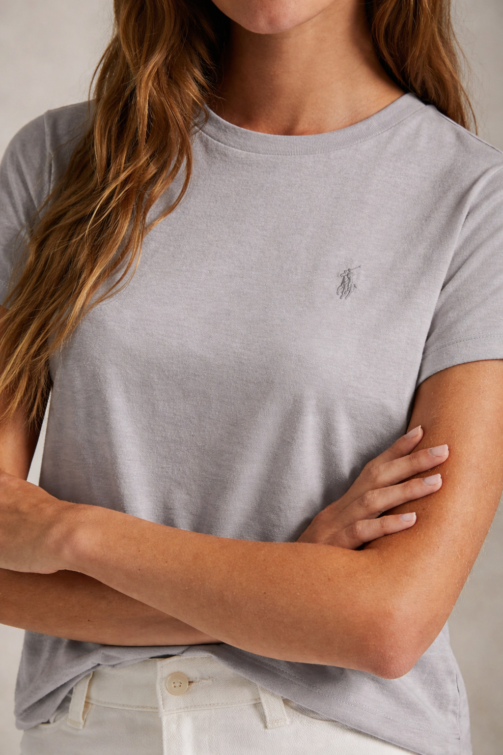 Women’s Ralph Lauren T-Shirt (Solid Grey)
