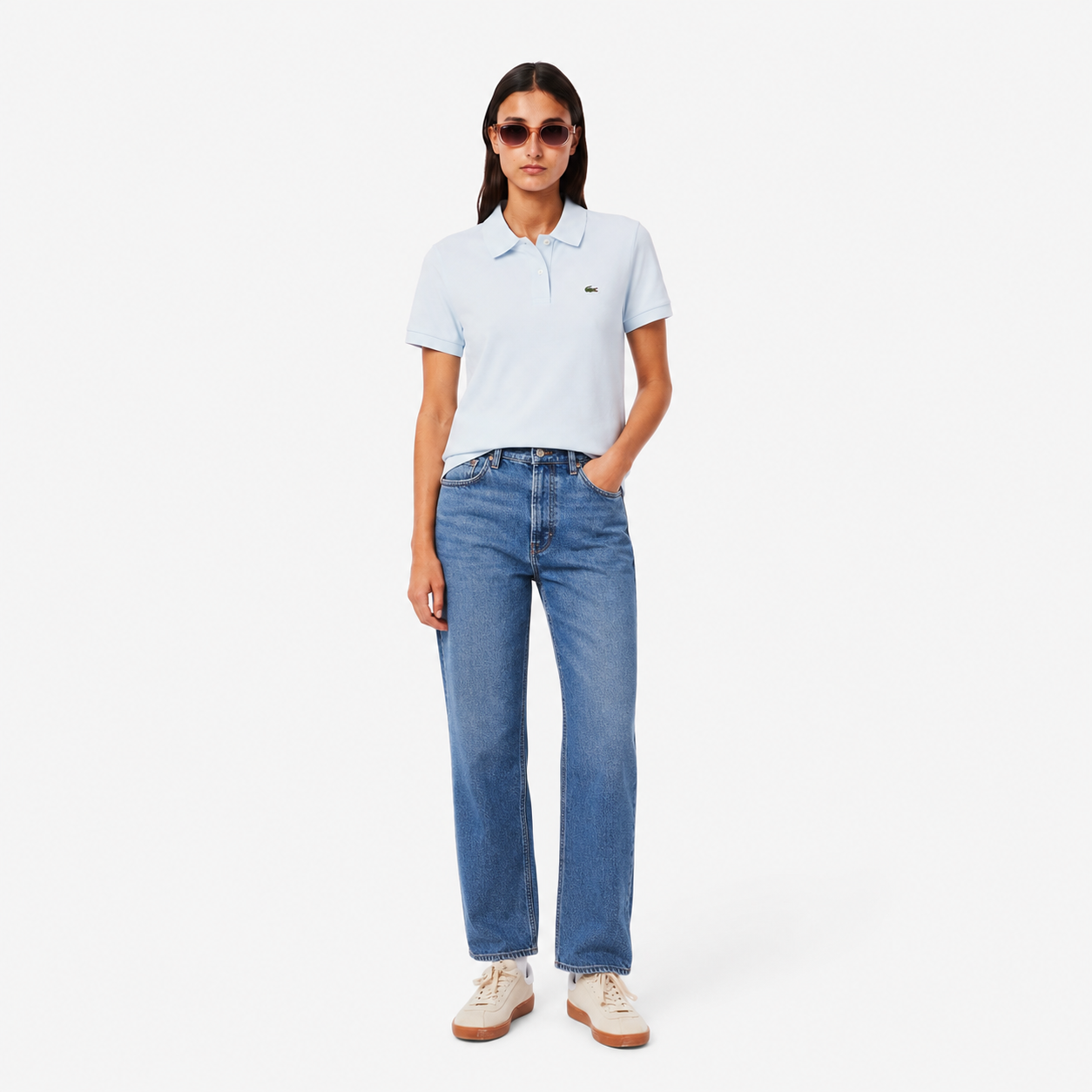 Women's Lacoste Polo Shirt (Baby Blue)