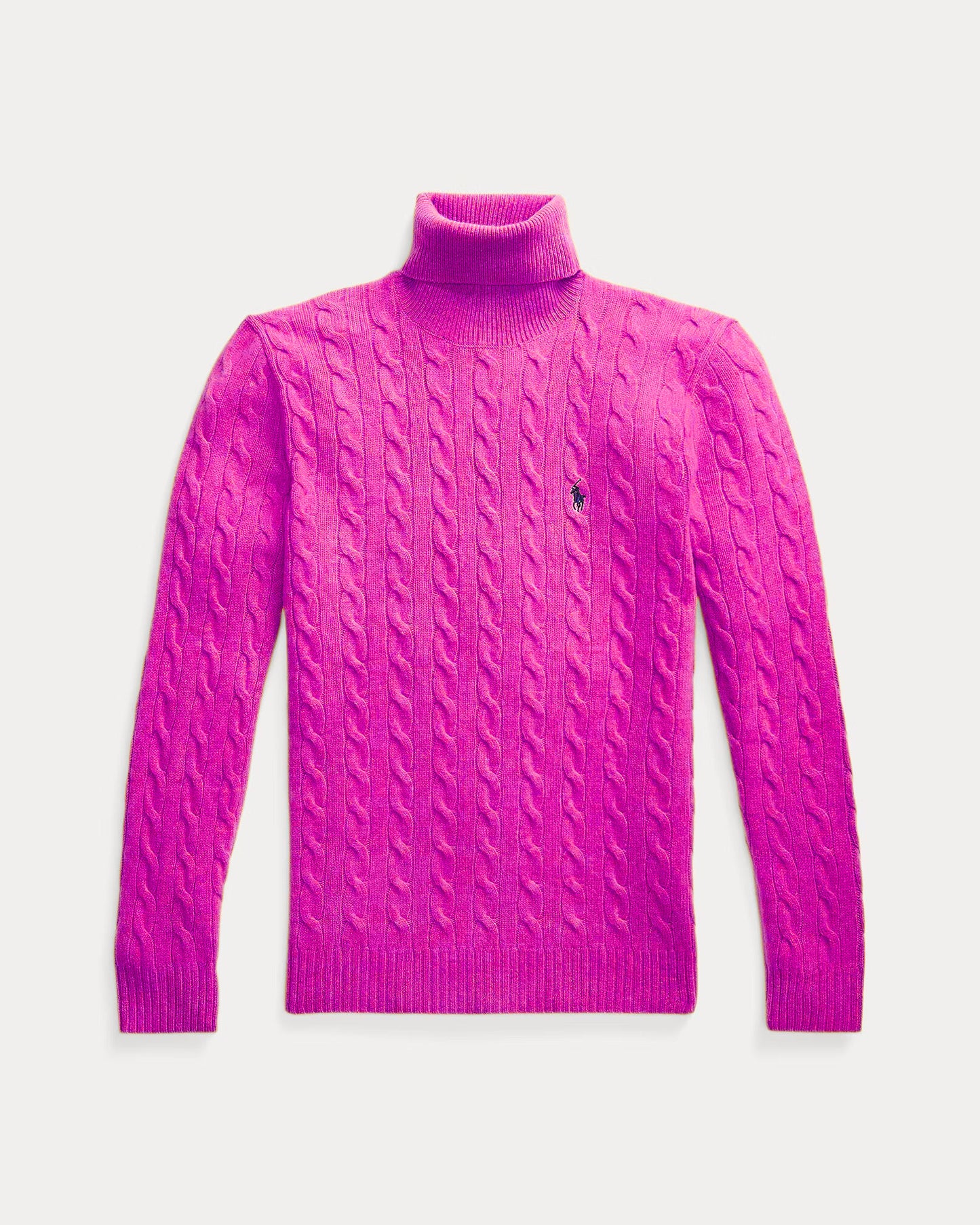 Men's Ralph Lauren Cable-Knit Turtleneck Sweater (Pink)