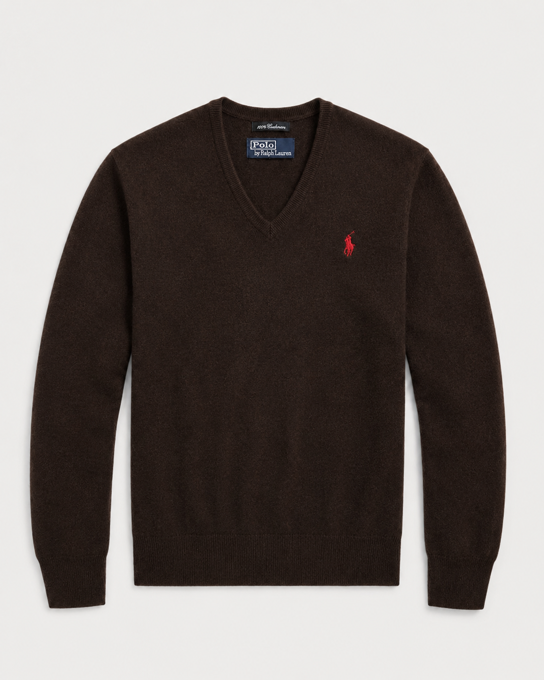 Ralph Lauren Cashmere V-Neck Sweater (Brown)