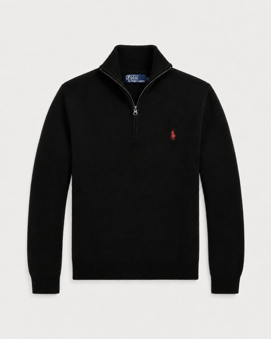 Ralph Lauren Cashmere Quarter-Zip Sweater (Black)