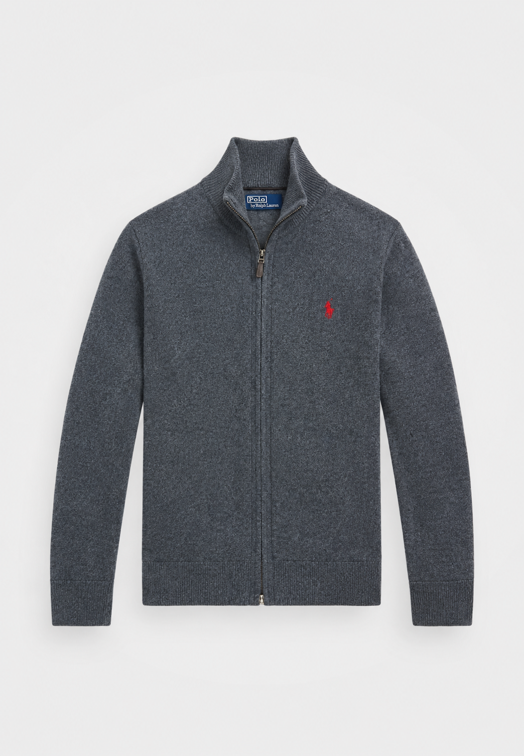 Ralph Lauren Cashmere Full-Zip Sweater (Dark Grey)
