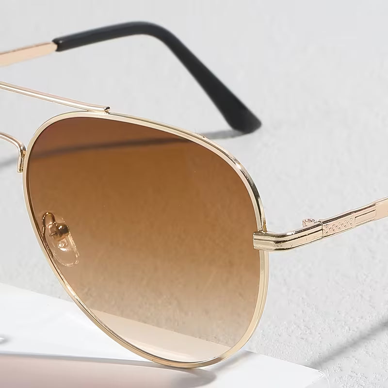 Men's Vintage Metal Sunglasses (Golden)