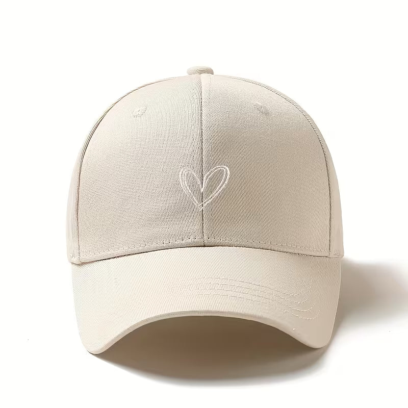 Heart Badge Cap (Beige)
