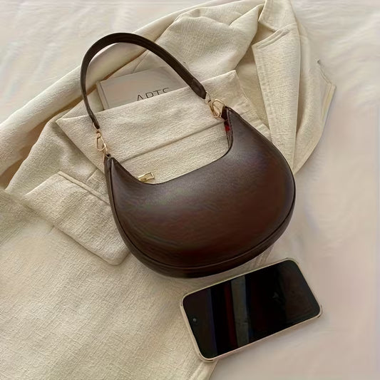 Women's Luxury Crescent Bag (Brown)