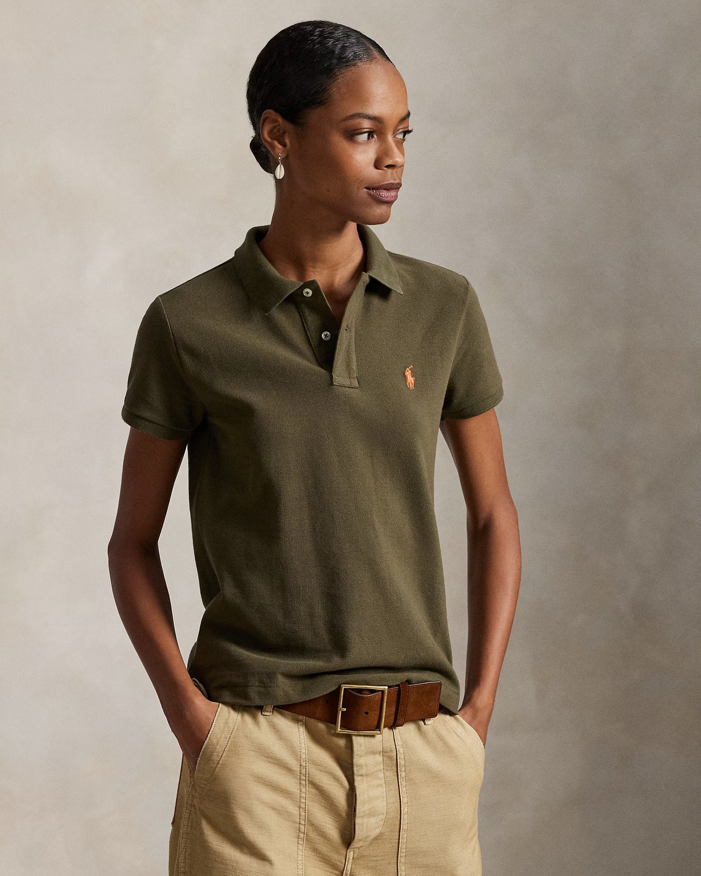 Women's Ralph Lauren Polo Shirt (Seaweed Green)