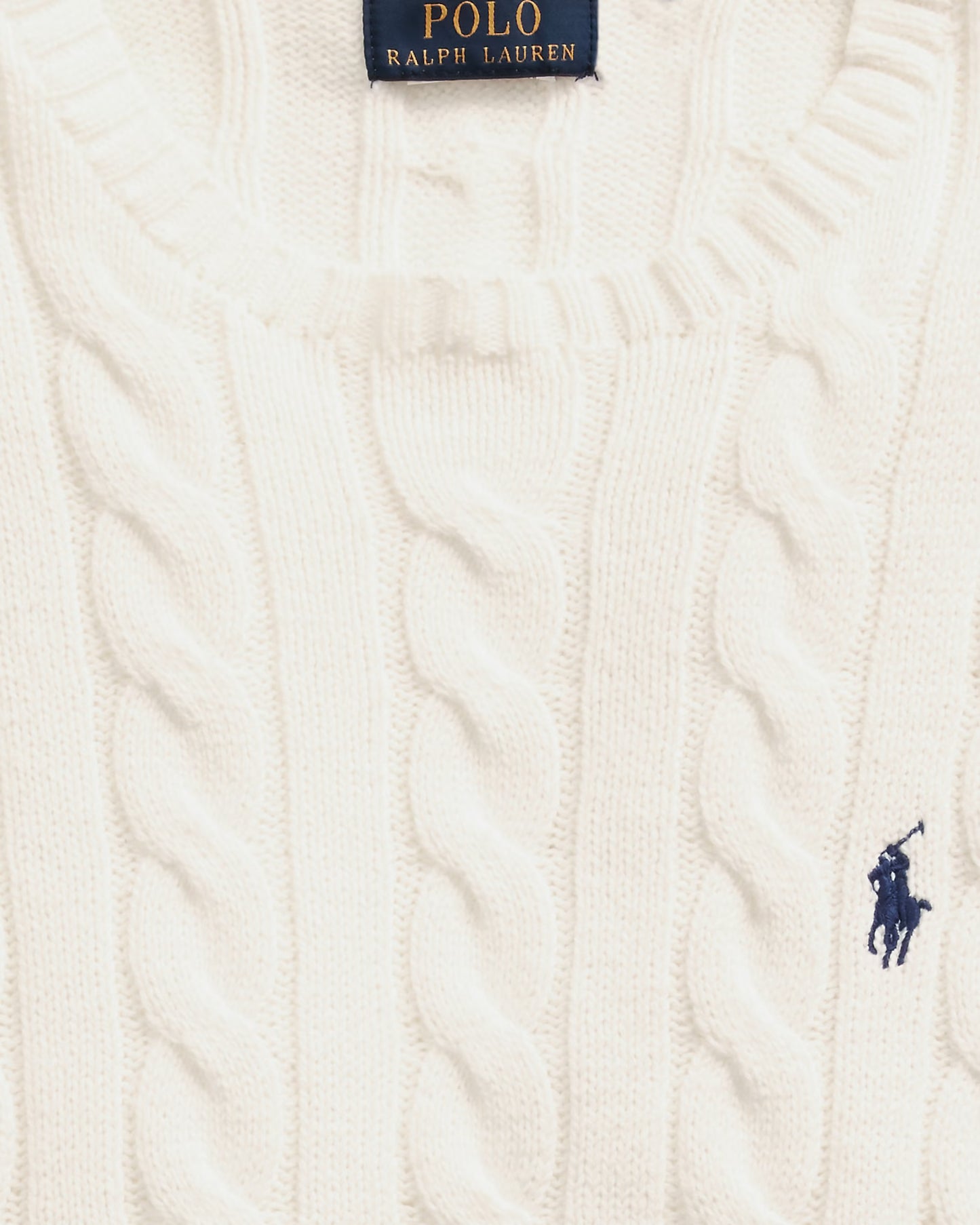 Men's Ralph Lauren Cable-Knit Sweater (White)