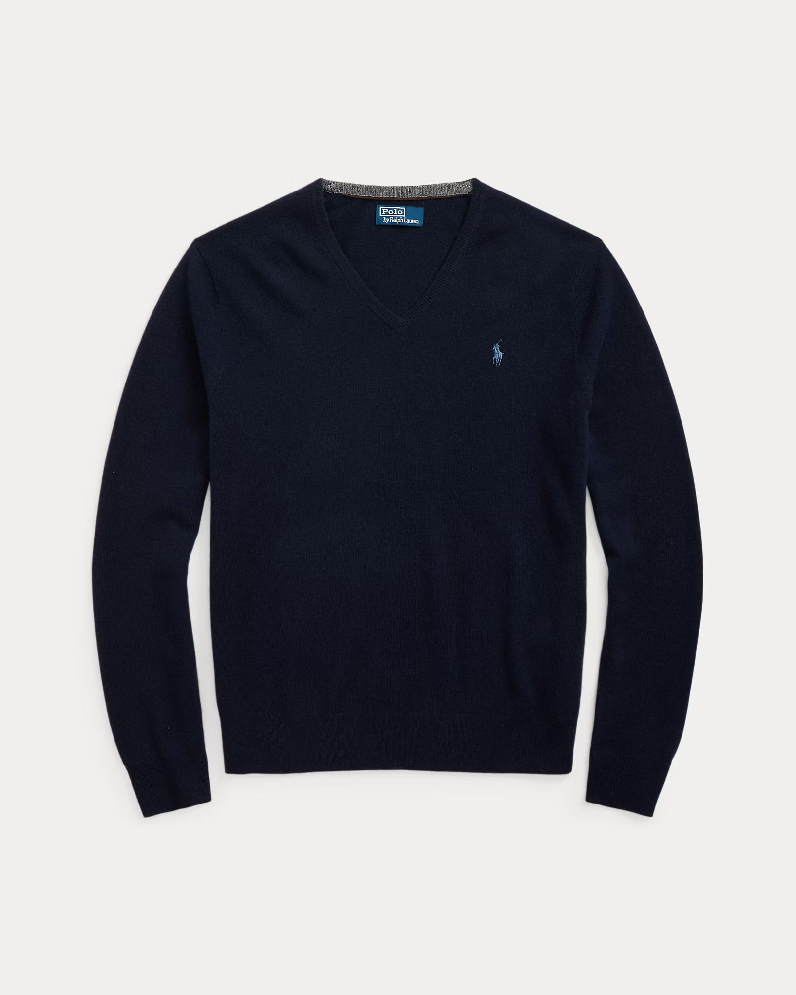 Ralph Lauren 100%カシミヤ Vネックセーター M ネイビー Women's 100% Cashmere Ralph Lauren V-Neck Sweater (Navy Blue