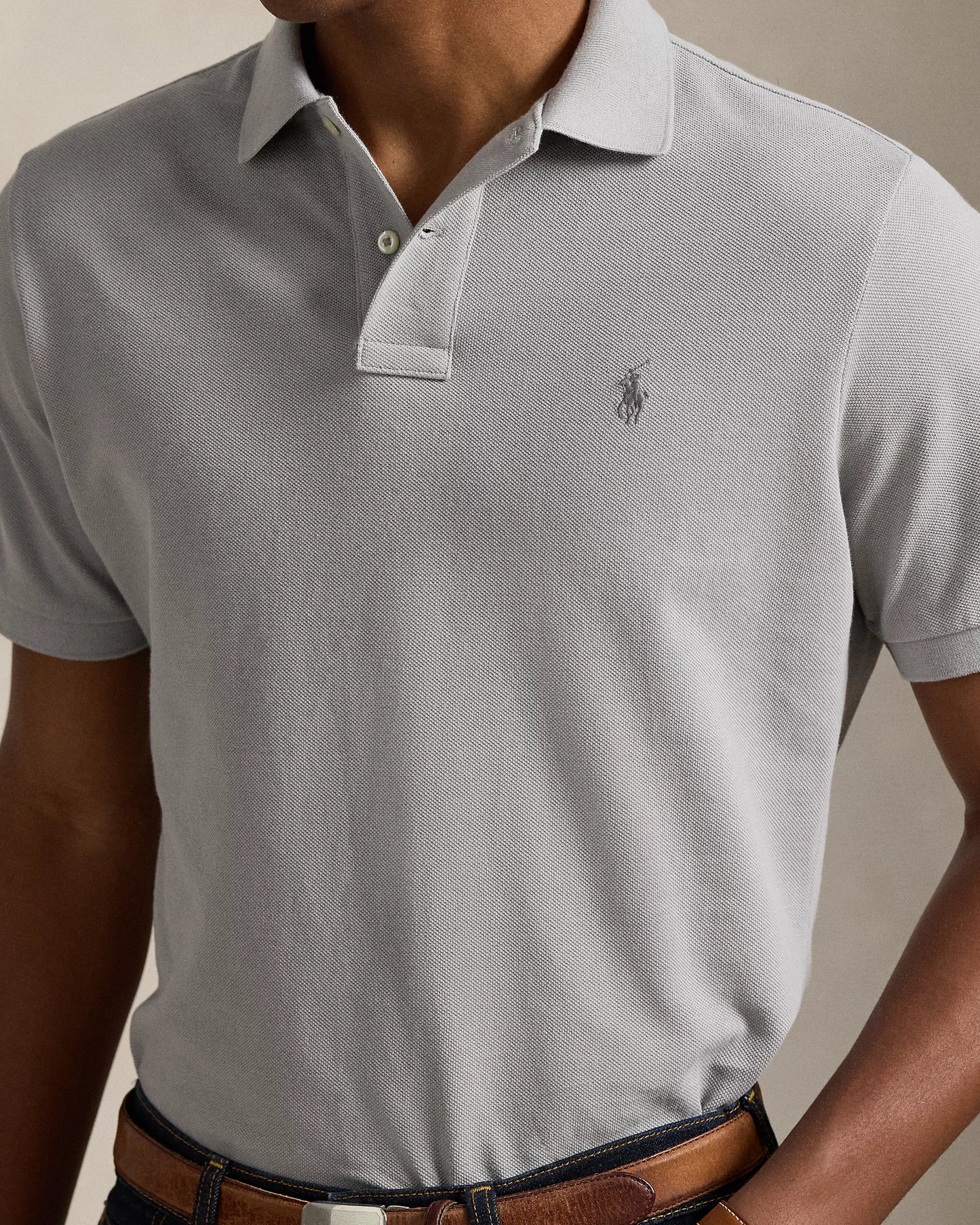 Men's Ralph Lauren Polo Shirt (Light Grey)