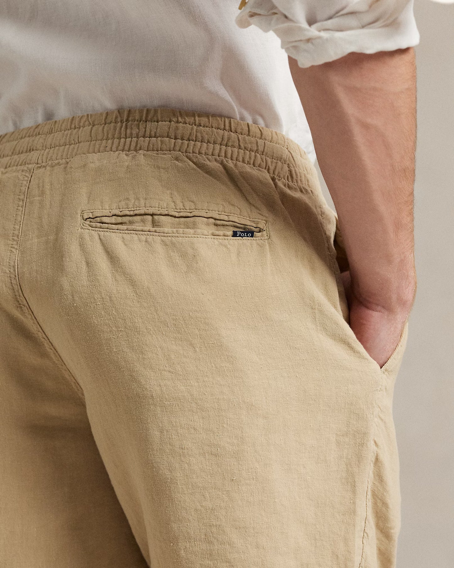 Men's Ralph Lauren Linen Shorts (Beige)