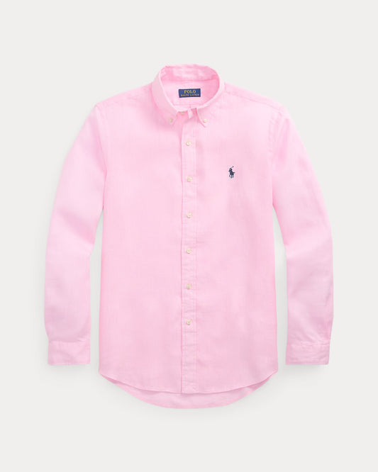 Men's Ralph Lauren Linen Shirt (Baby Pink)