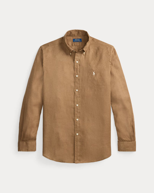 Men's Ralph Lauren Linen Shirt (Brown)