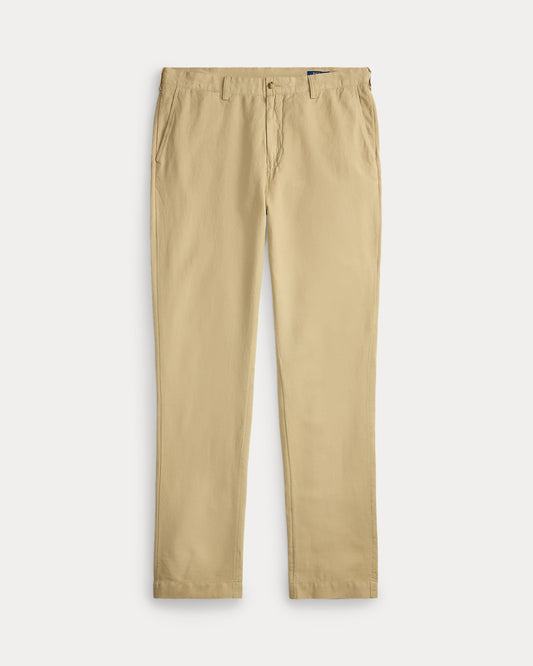 Men's Ralph Lauren Button Linen Pants (Beige)