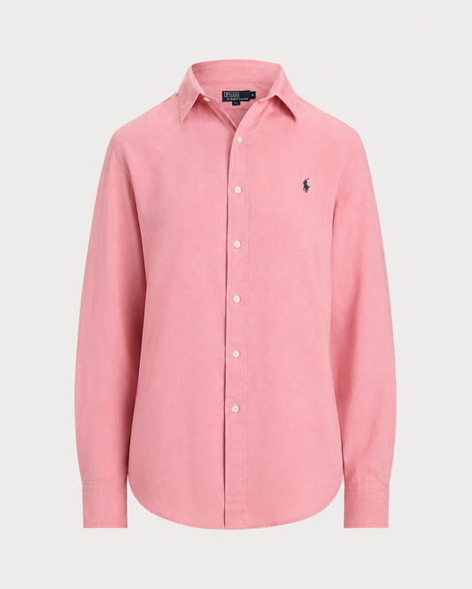 Women's Ralph Lauren Linen Shirt (Pink)