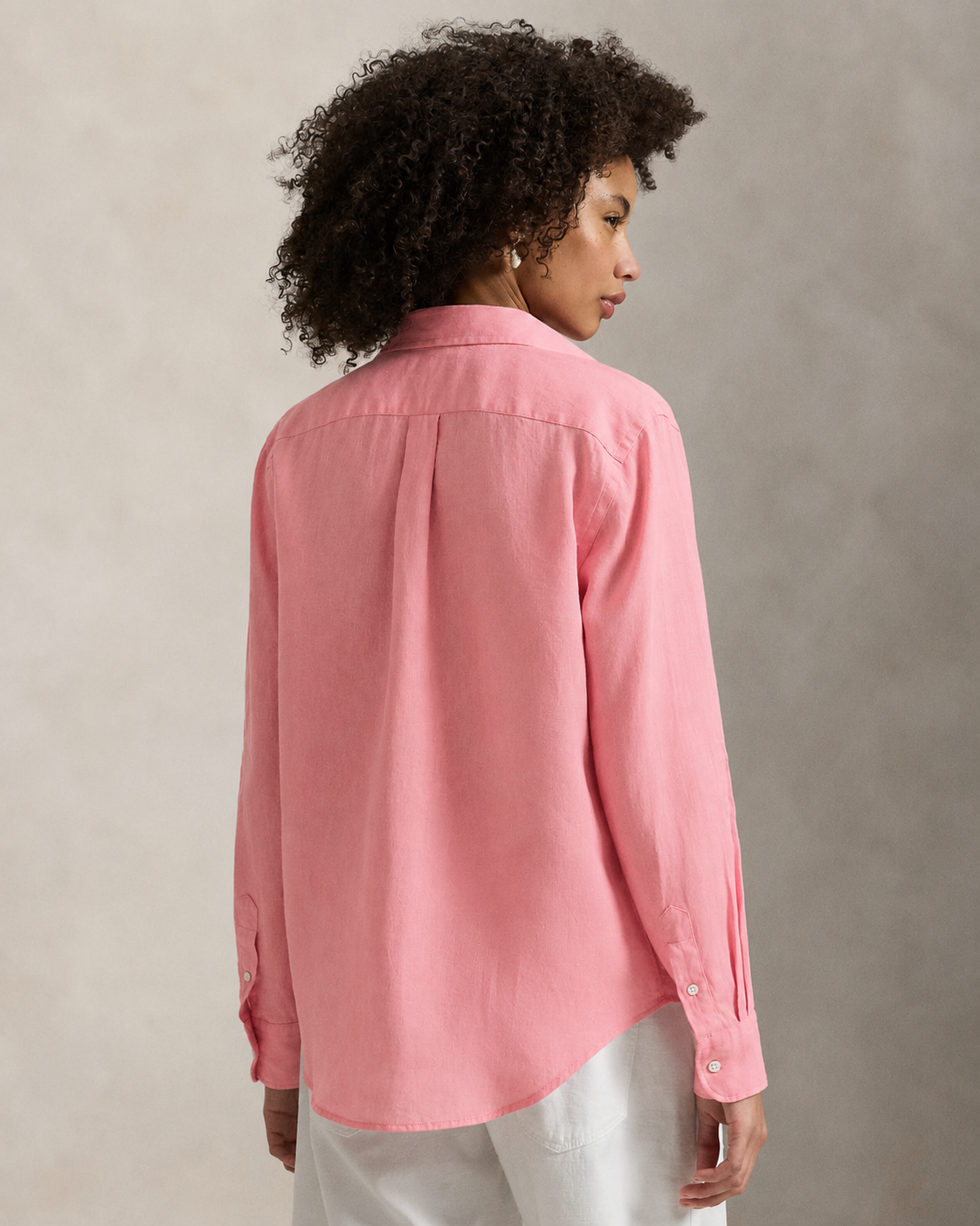 Women's Ralph Lauren Linen Shirt (Pink)