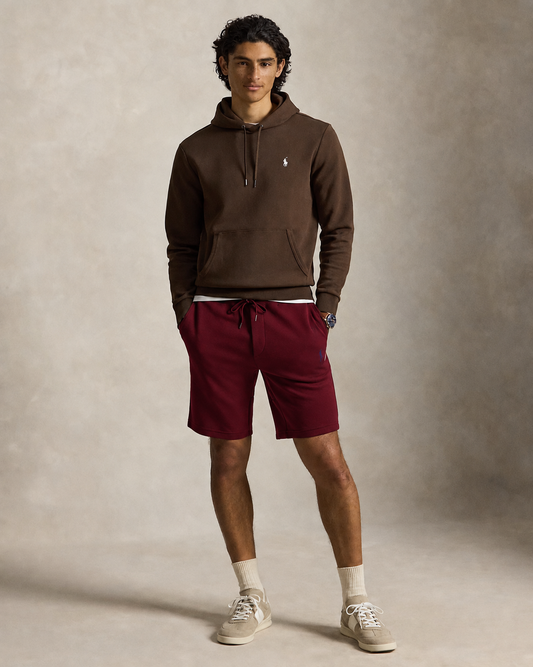 Men's Ralph Lauren Fleece Shorts (Dark Red)