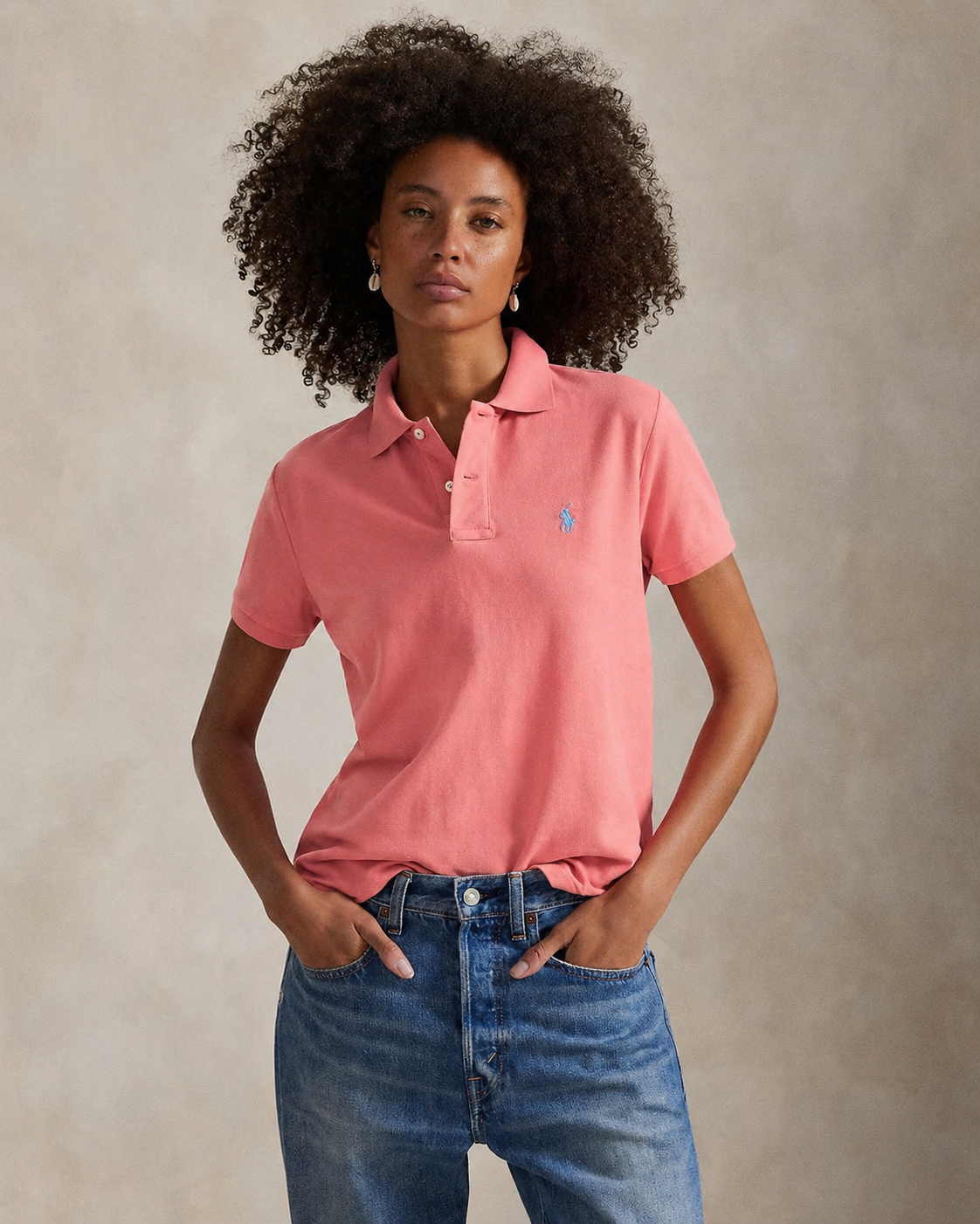Women's Ralph Lauren Polo Shirt (Pink)