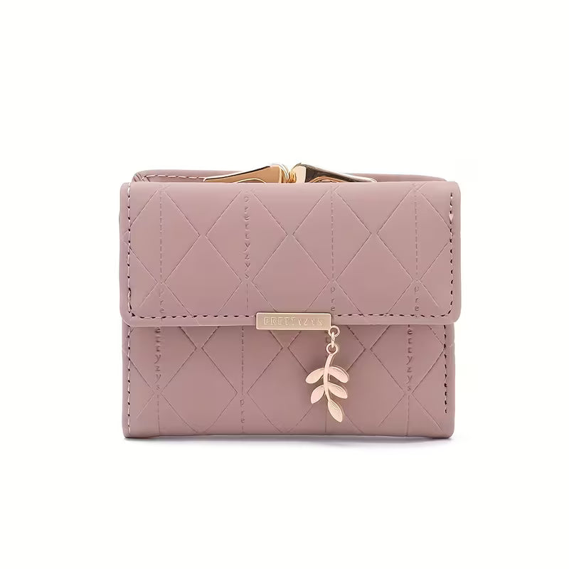 Women's Quilted Wallet (Bean Paste)