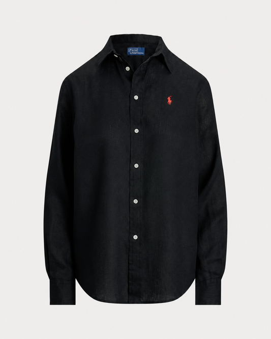 Women's Ralph Lauren Linen Shirt (Black)