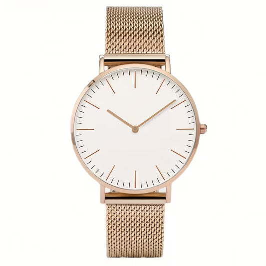 Women's Elegant Steel Watch (Rose White)