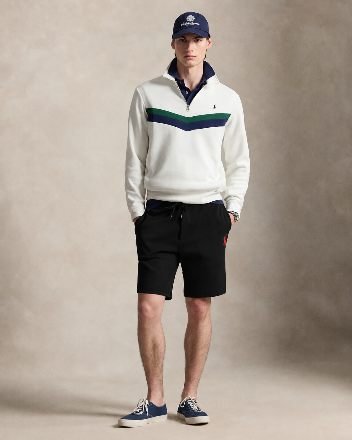 Men's Ralph Lauren Fleece Shorts (Black)