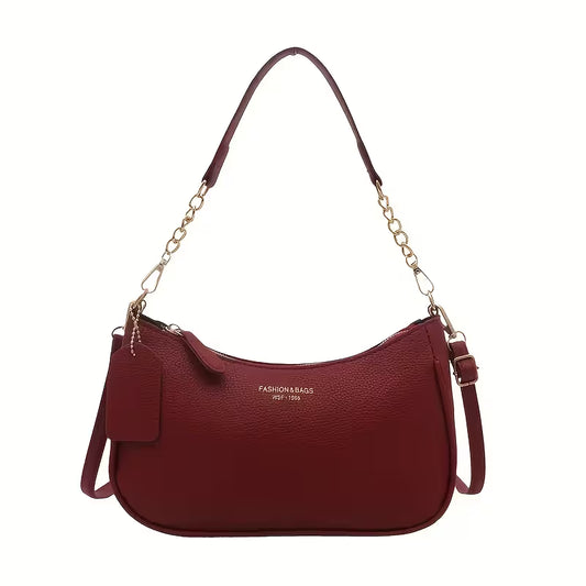 Women's Textured Crossbody Bag (Red)