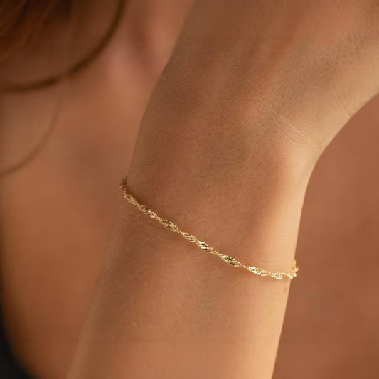 Women's Minimalist Chain Bracelet (Gold)