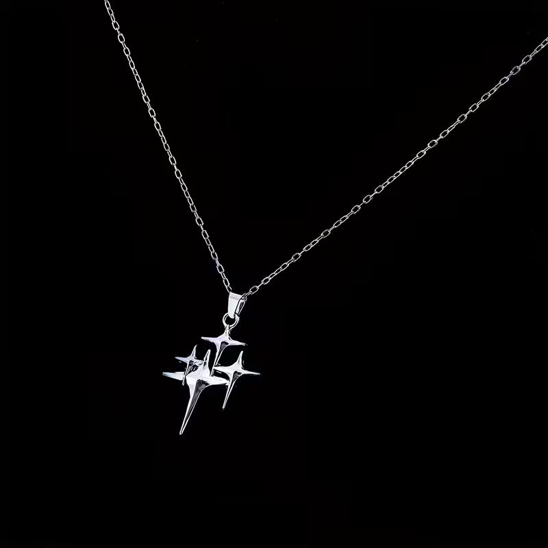 Men's Star Pendant Necklace (Silver)