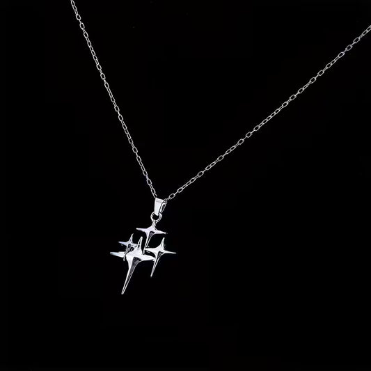 Men's Star Pendant Necklace (Silver)