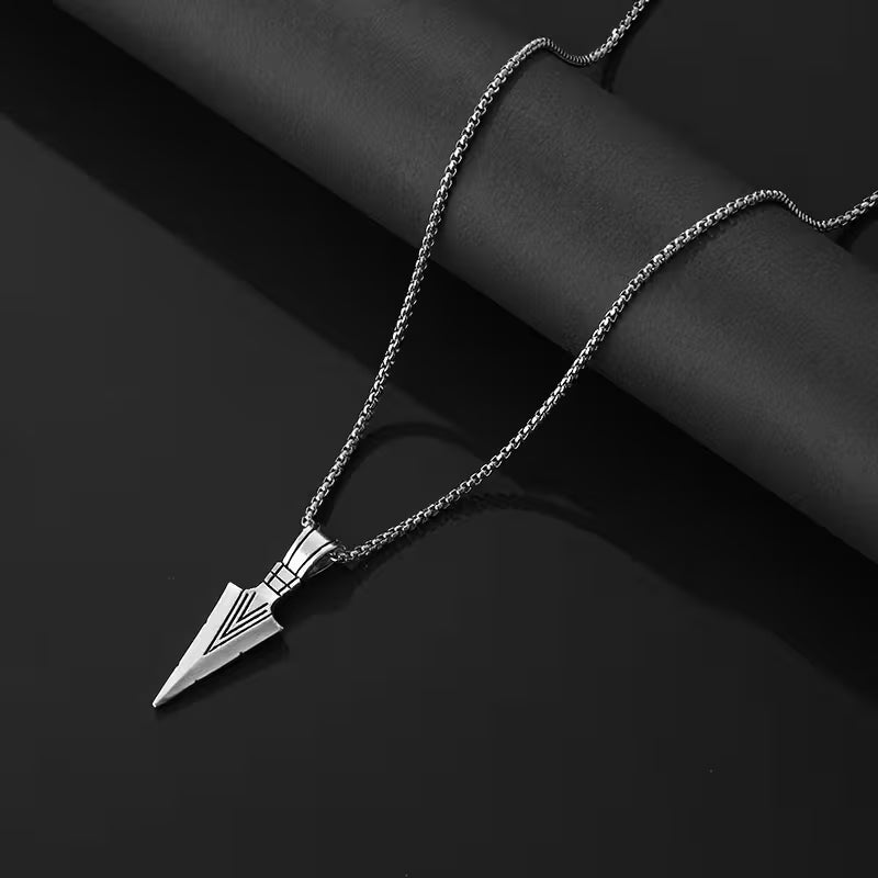 Men's Arrowhead Necklace (White)