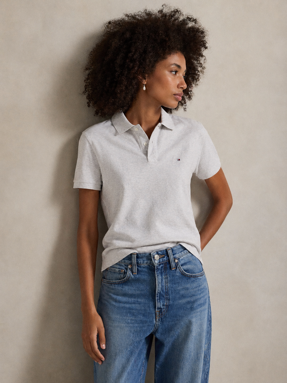 Women’s Tommy Hilfiger Polo Shirt (Grey)