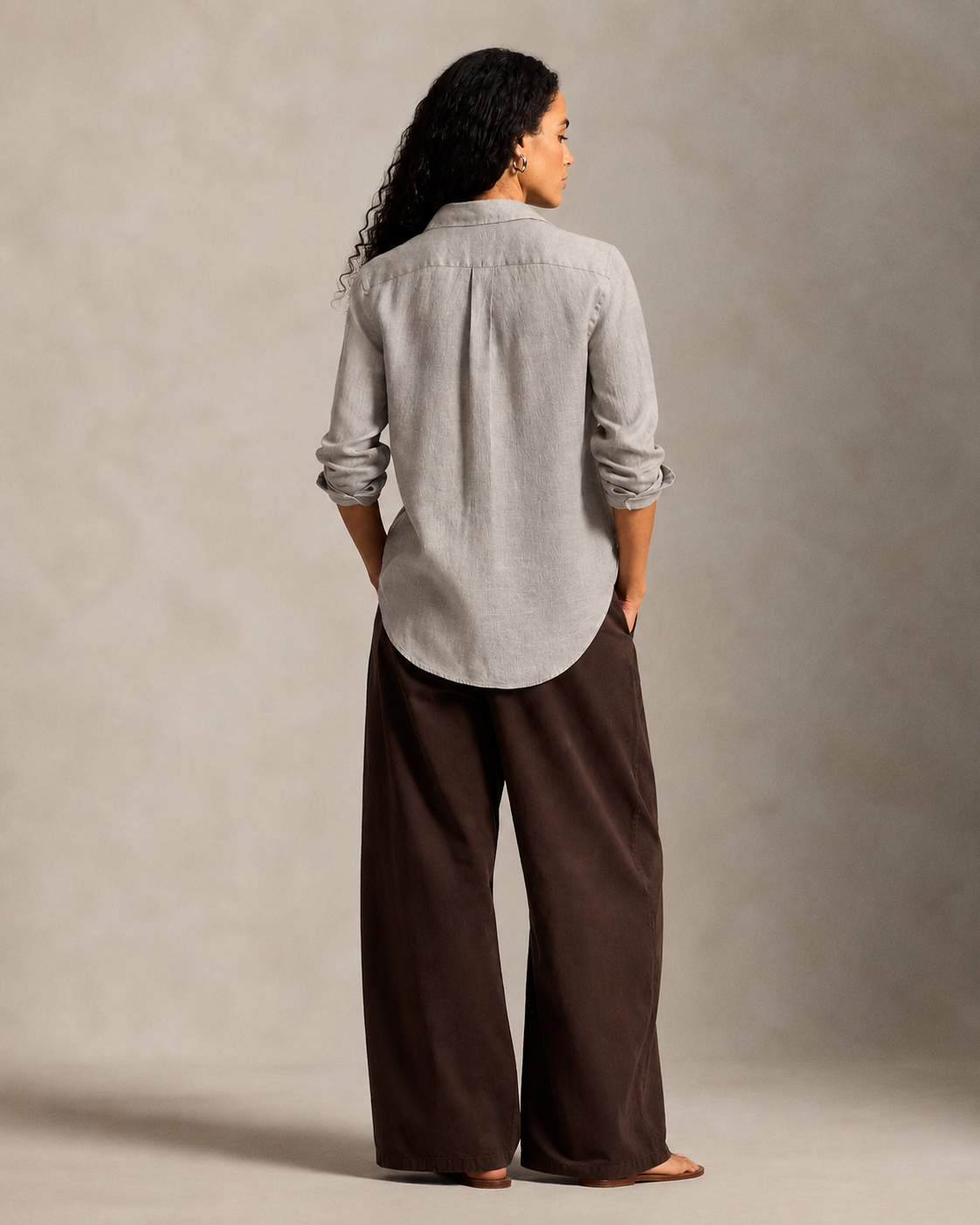 Women's Ralph Lauren Linen Shirt (Beige)