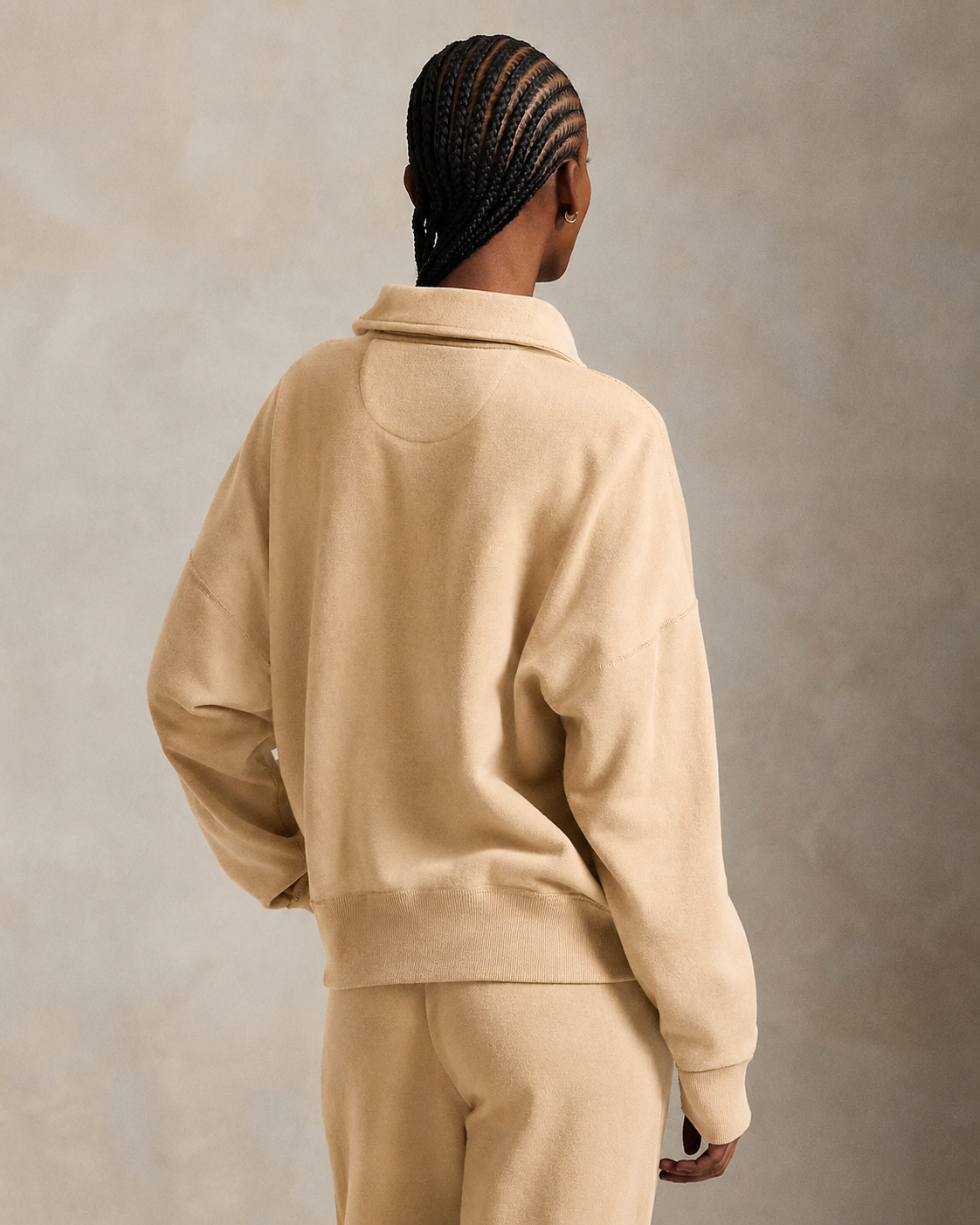 Women's Ralph Lauren Quarter-Zip Sweater (Beige)